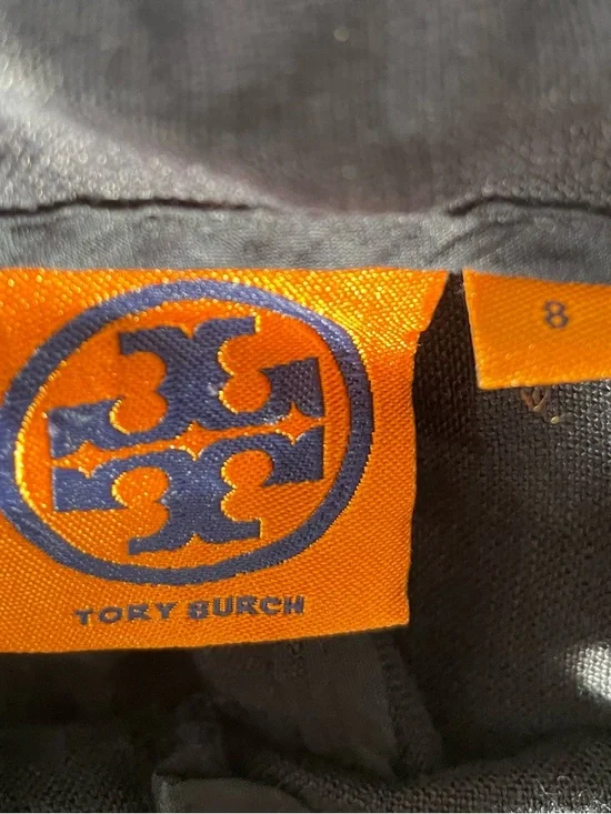 Tory Burch Navy Linen Trousers - Picture 3 of 7